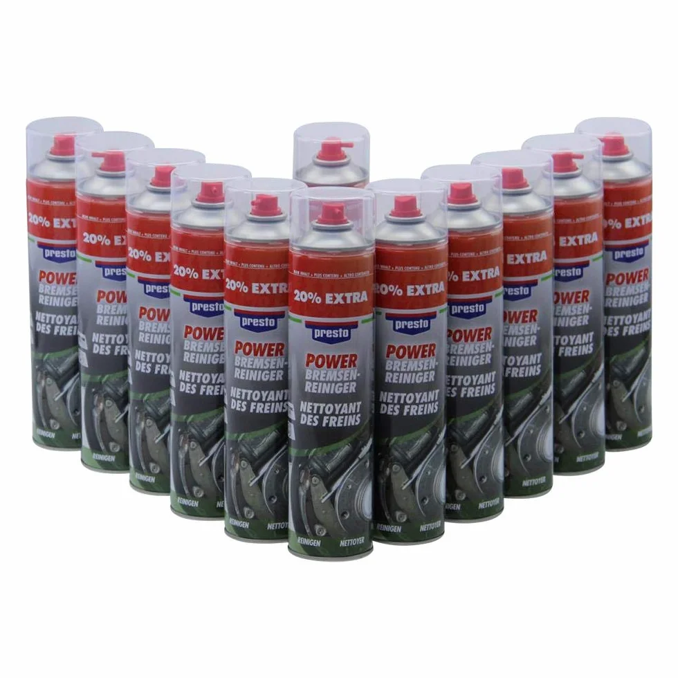 Detergente per freni Power e componenti, 12 x 600 ml bomboletta spray, senza acetone