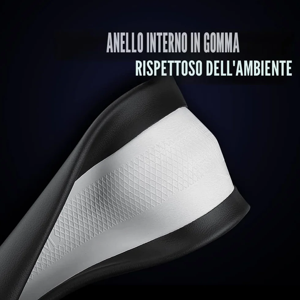Coprivolante auto in pelle Nappa per Tesla Model 3/Y antiscivolo Nero