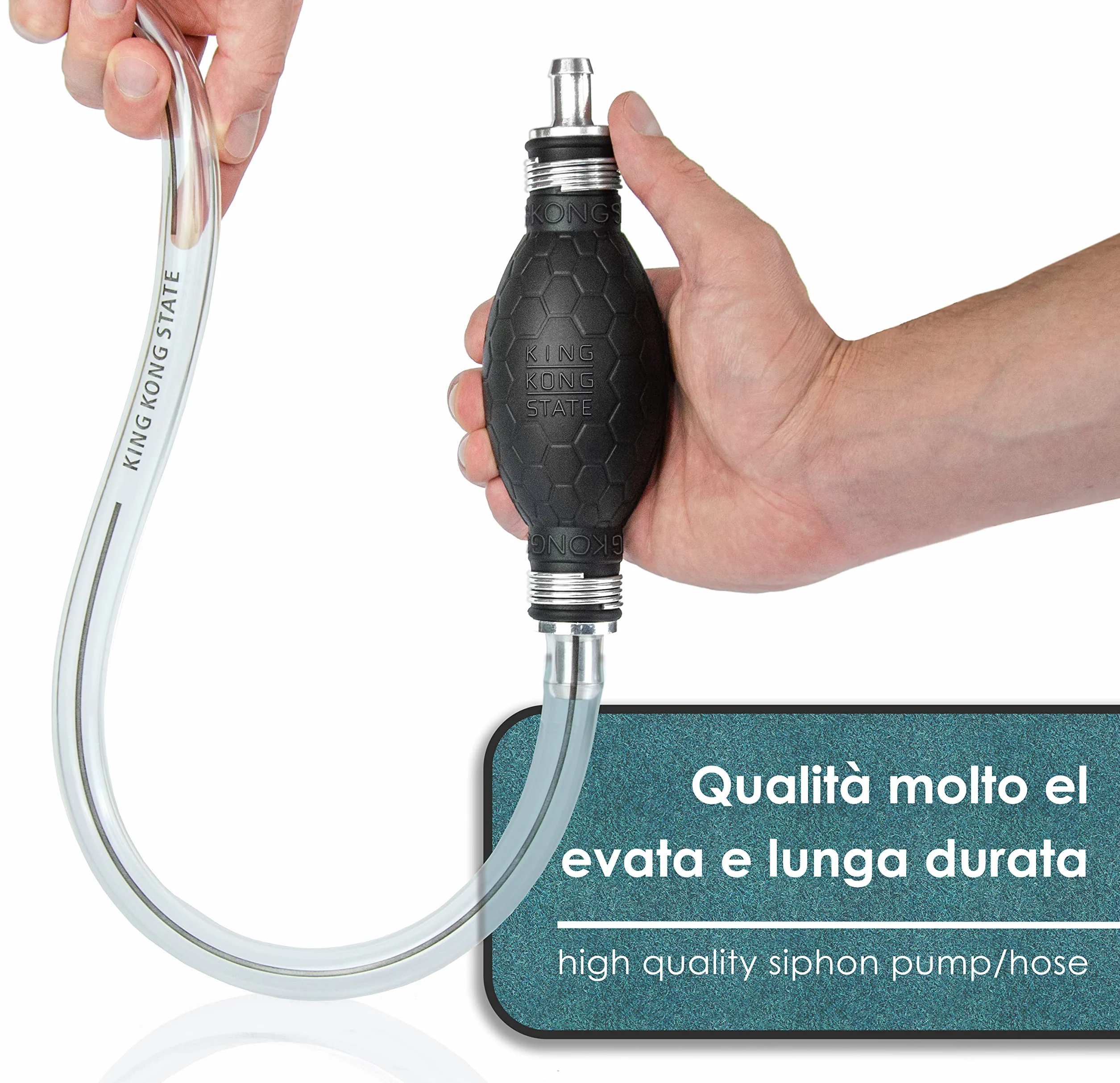 King Kong State Pompa manuale di trasferimento XL per acqua, benzina, gasolio