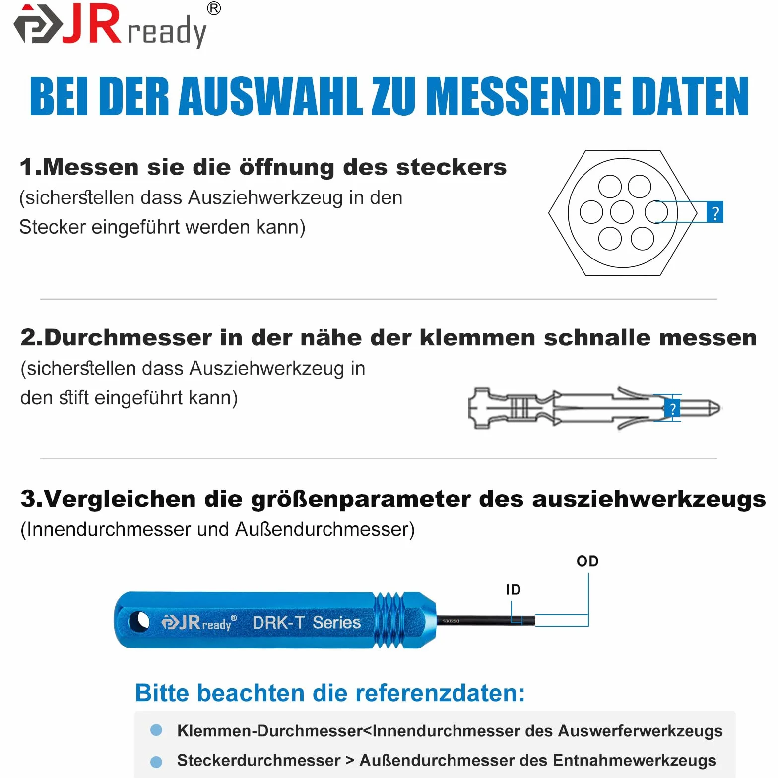 JRready ST5228 Kit Estrattori per Autoveicoli 5 Pezzi per Connettori AMP Molex .062', .093', 8980, MATE-N-LOK