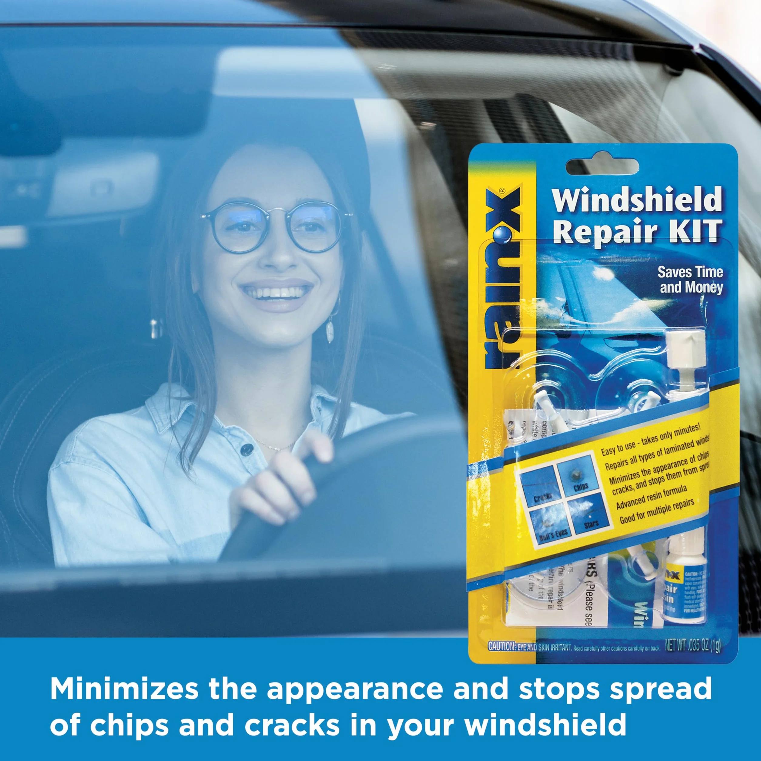 Rain-X 600001 Kit di Riparazione Parabrezza - Bianco/Trasparente