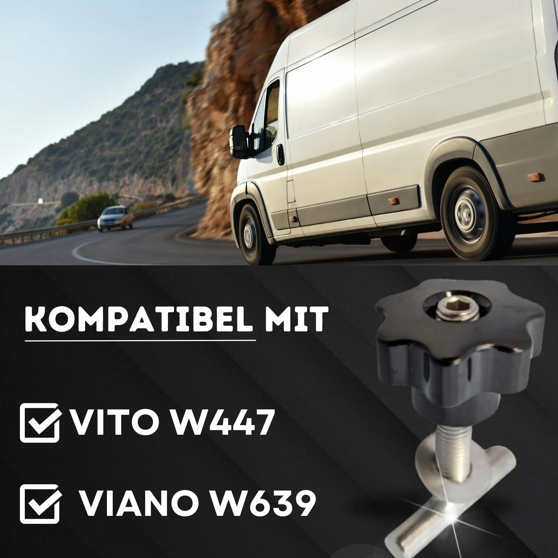 Set di viti compatibili con Mercedes Benz Vito Classe V W447 Viano W639 viti guida guida carico viti di sicurezza furgone fissaggio vite mobili montaggio