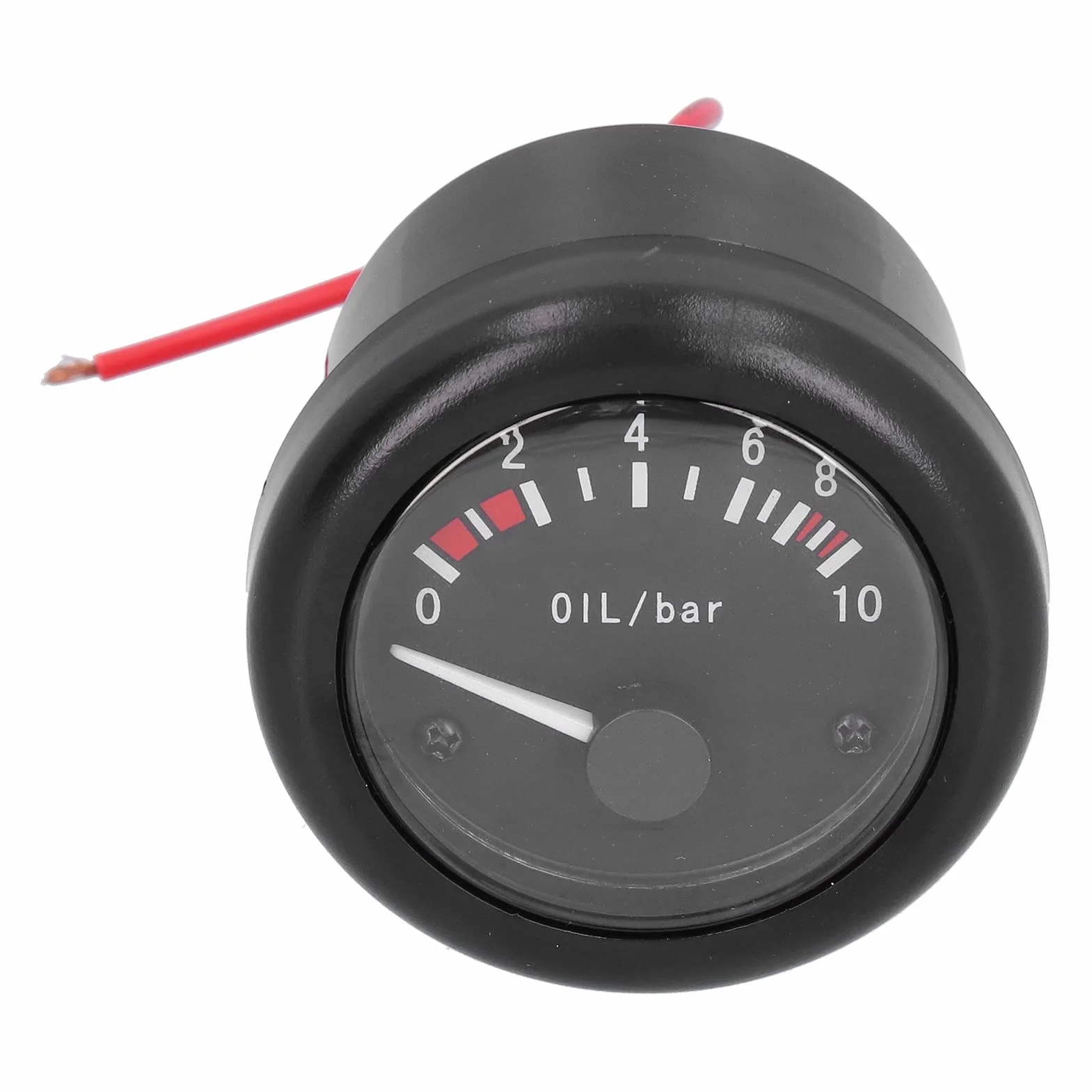 Aramox Manometro Dell'olio, Puntatore del Manometro Dell'olio per Motori Marini Retroilluminazione a LED con Spia del Sensore di Avvertimento 12V