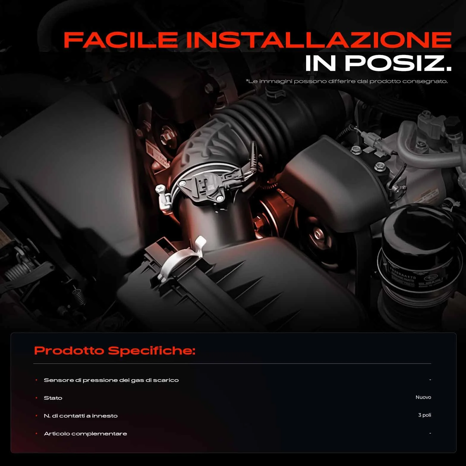 Frankberg Sensore di pressione del tubo di aspirazione 3-Poli Diesel Compatibile con Accent IV Berlina RB Santa Fé III DM DMA Tucson TL TLE i30 GD Ceed CD Rio III UB Replace# 9022090001