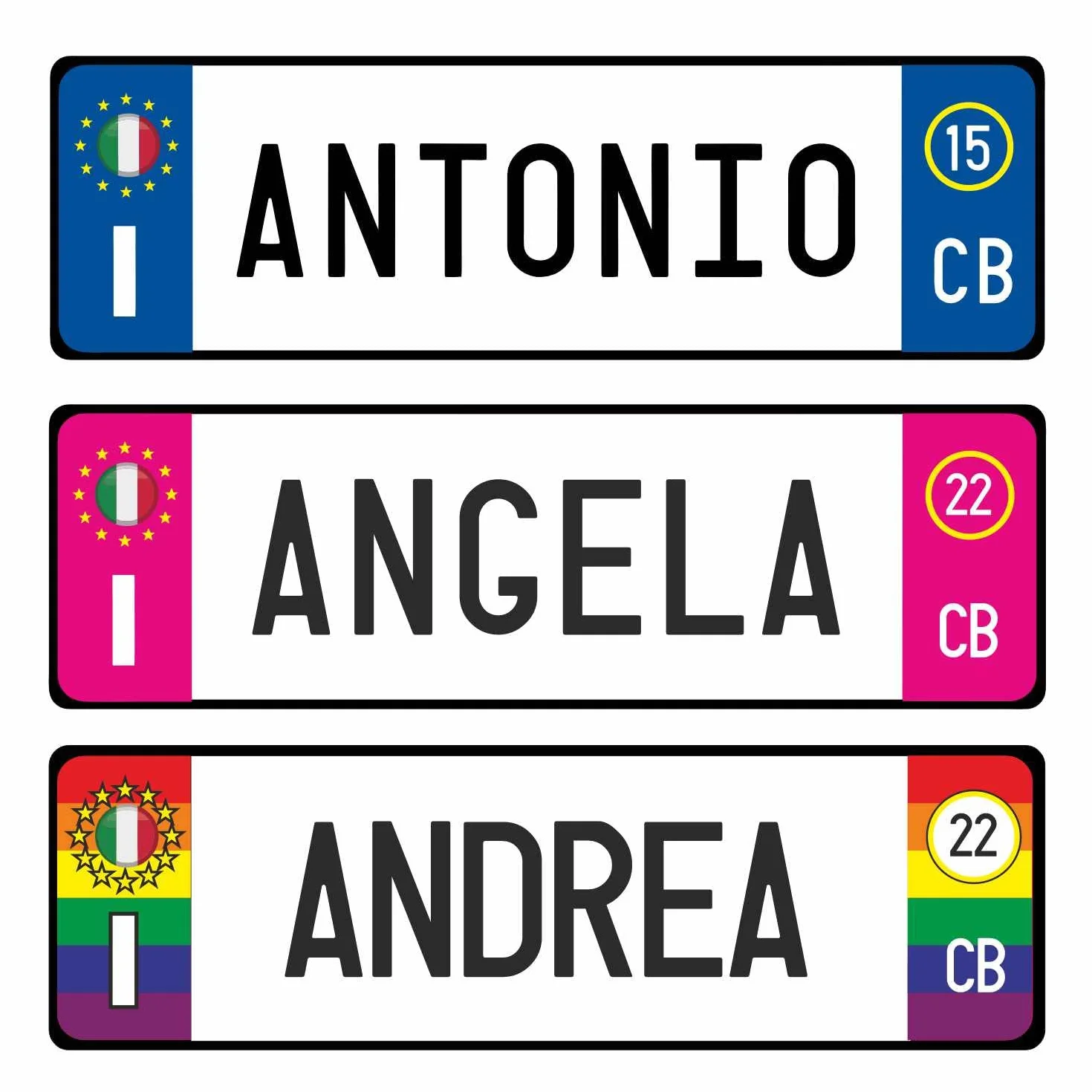 Targa Auto Personalizzata in Alluminio 3 mm 36 x 11 cm Made in Italy