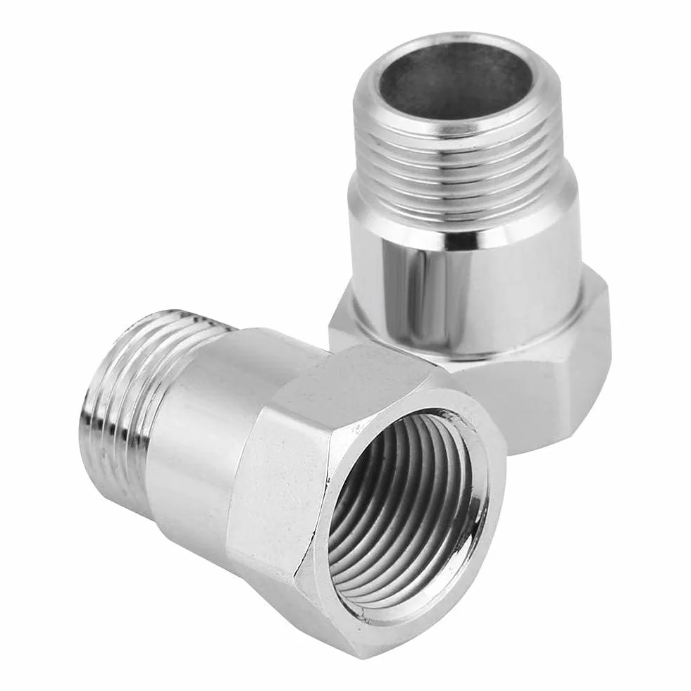 Adattatore sensore ossigeno 32mm M18 * 1,5 2 pezzi prolunga O2 argento