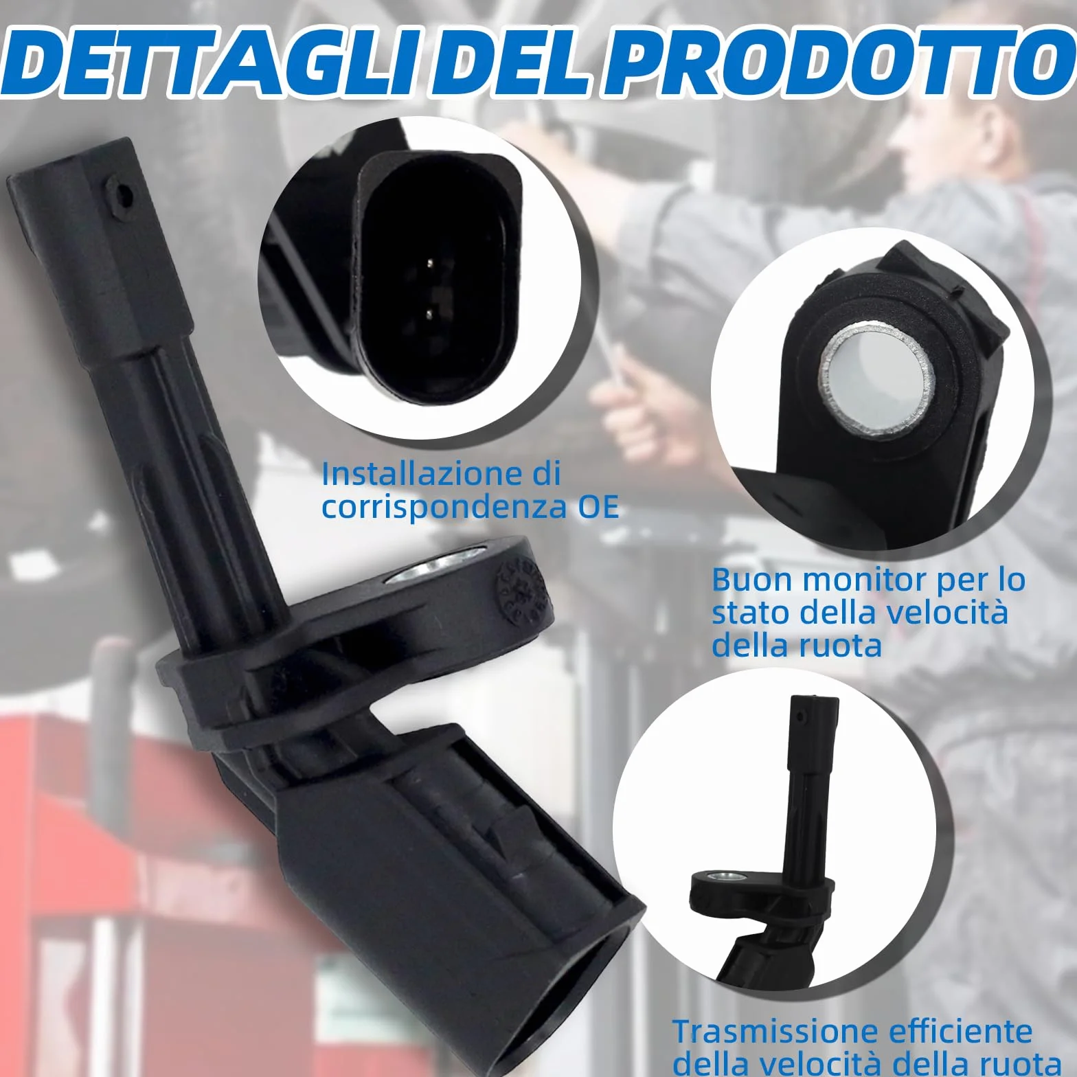 Sensore di velocità ABS anteriore posteriore sinistro destro compatibile con VW Golf V VI Audi A3 8P Skoda Octavia 1Z VW Passat B7