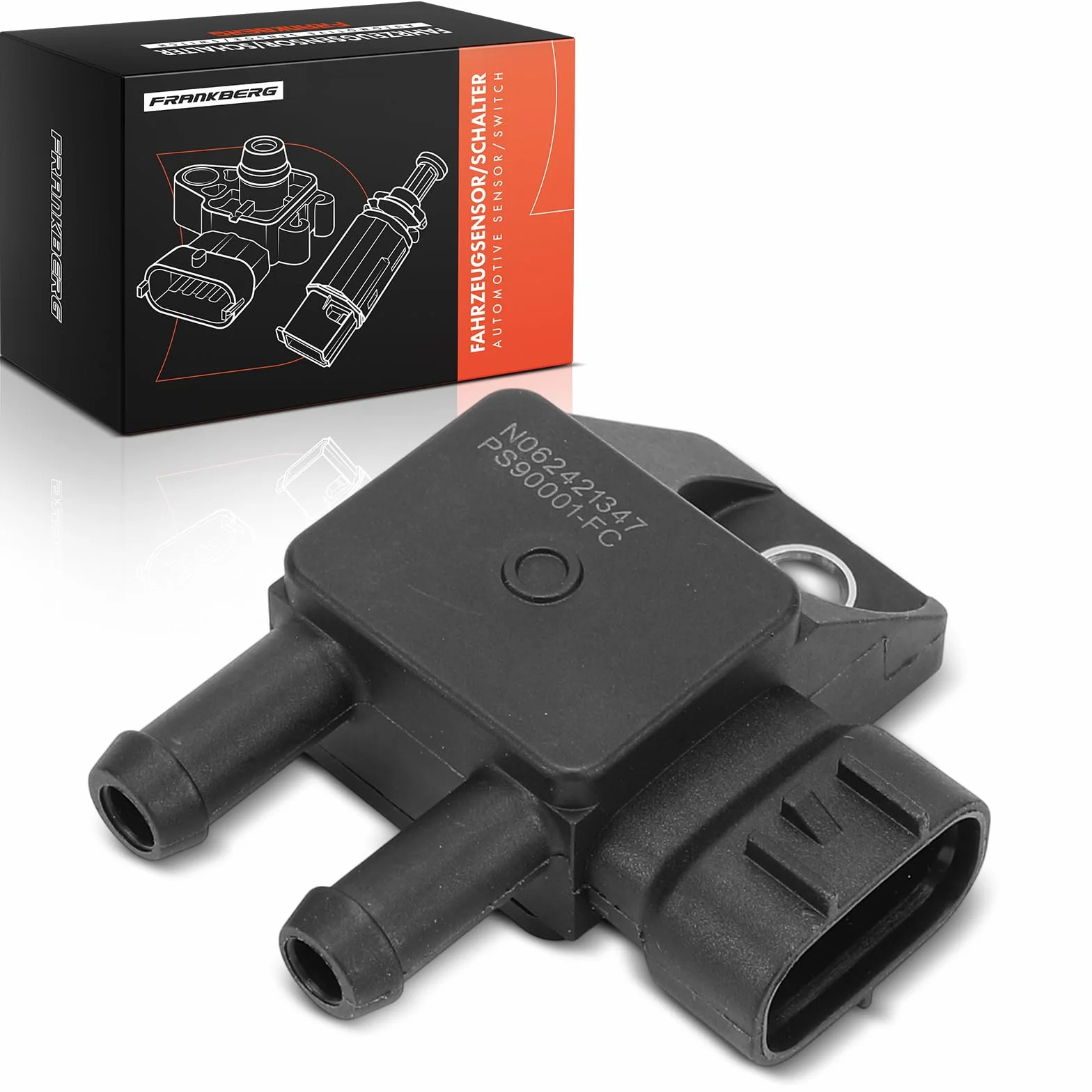Frankberg Sensore di pressione del tubo di aspirazione 3-Poli Diesel Compatibile con Accent IV Berlina RB Santa Fé III DM DMA Tucson TL TLE i30 GD Ceed CD Rio III UB Replace# 9022090001