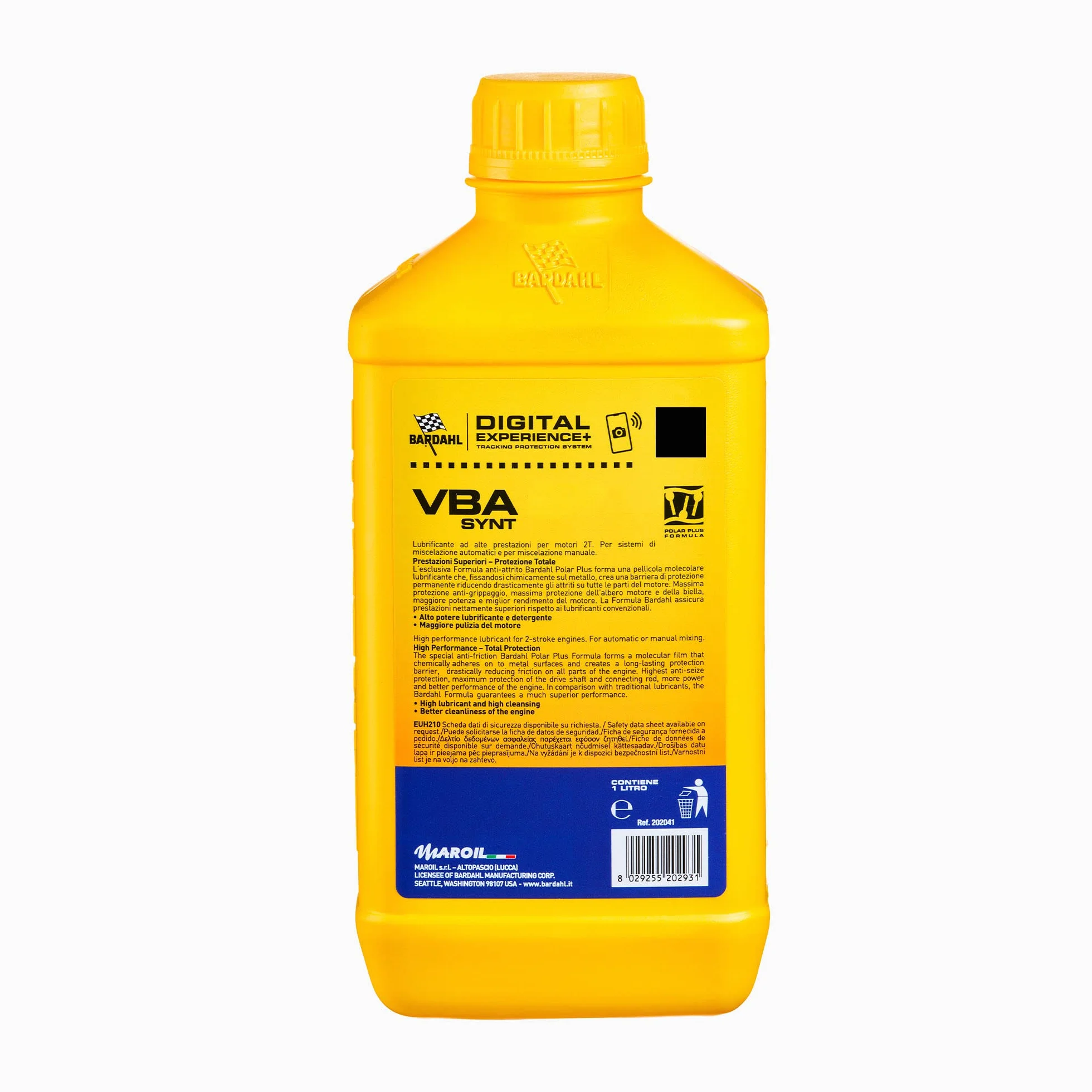 Bardahl Olio Miscela VBA SYNT 100% Sintetico 2 Tempi 3 x 1 Litro