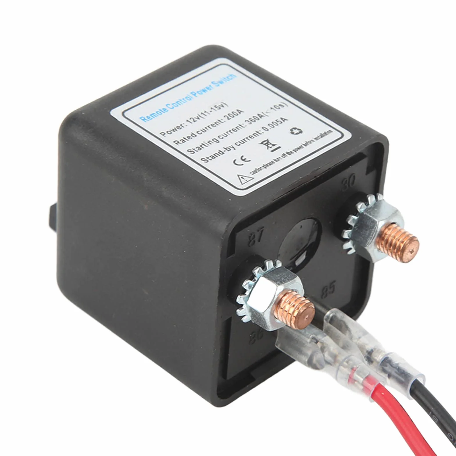 DC12V Interruttore di Disconnessione della Batteria a Distanza con Telecomando per Auto Barca Marine Camion, Interruttore Sezionatore Batteria Master con 2 Clip Per Batteria, Terminale in Rame(#2)