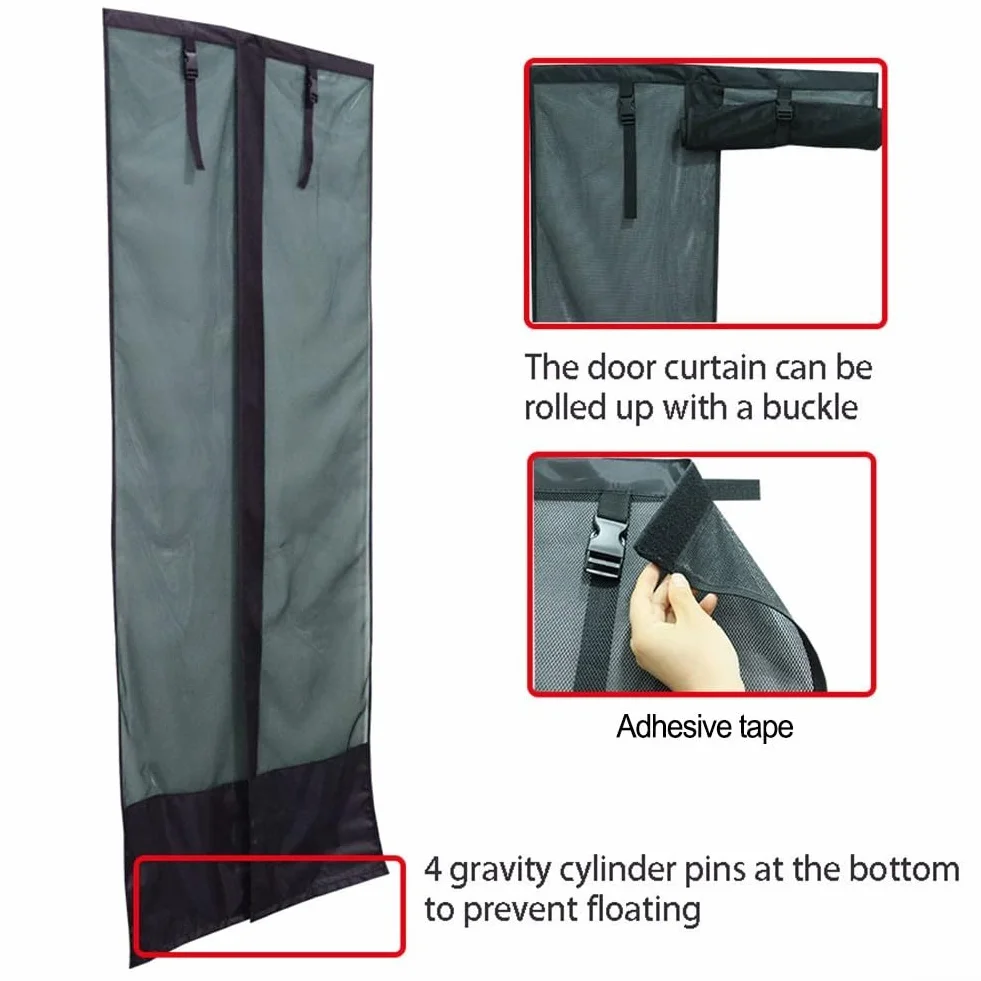 Zanzariera per camper, tenda a rete 202 x 72,5 cm, senza foratura