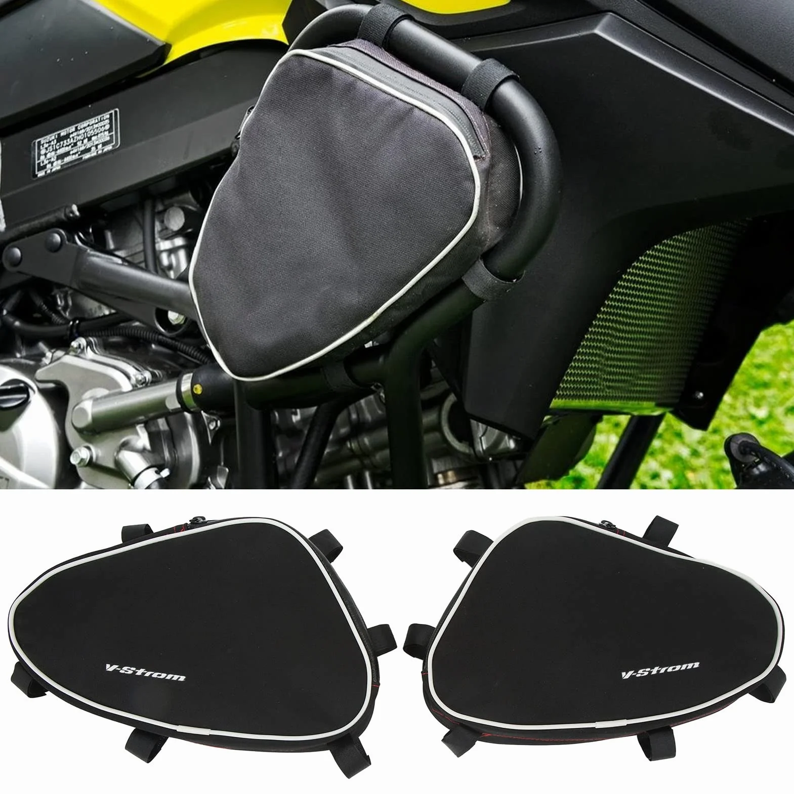 Borsa per paramotore Telaio Moto V-Strom DL650 DL1000 Laterale Impermeabile 2 Pezzi