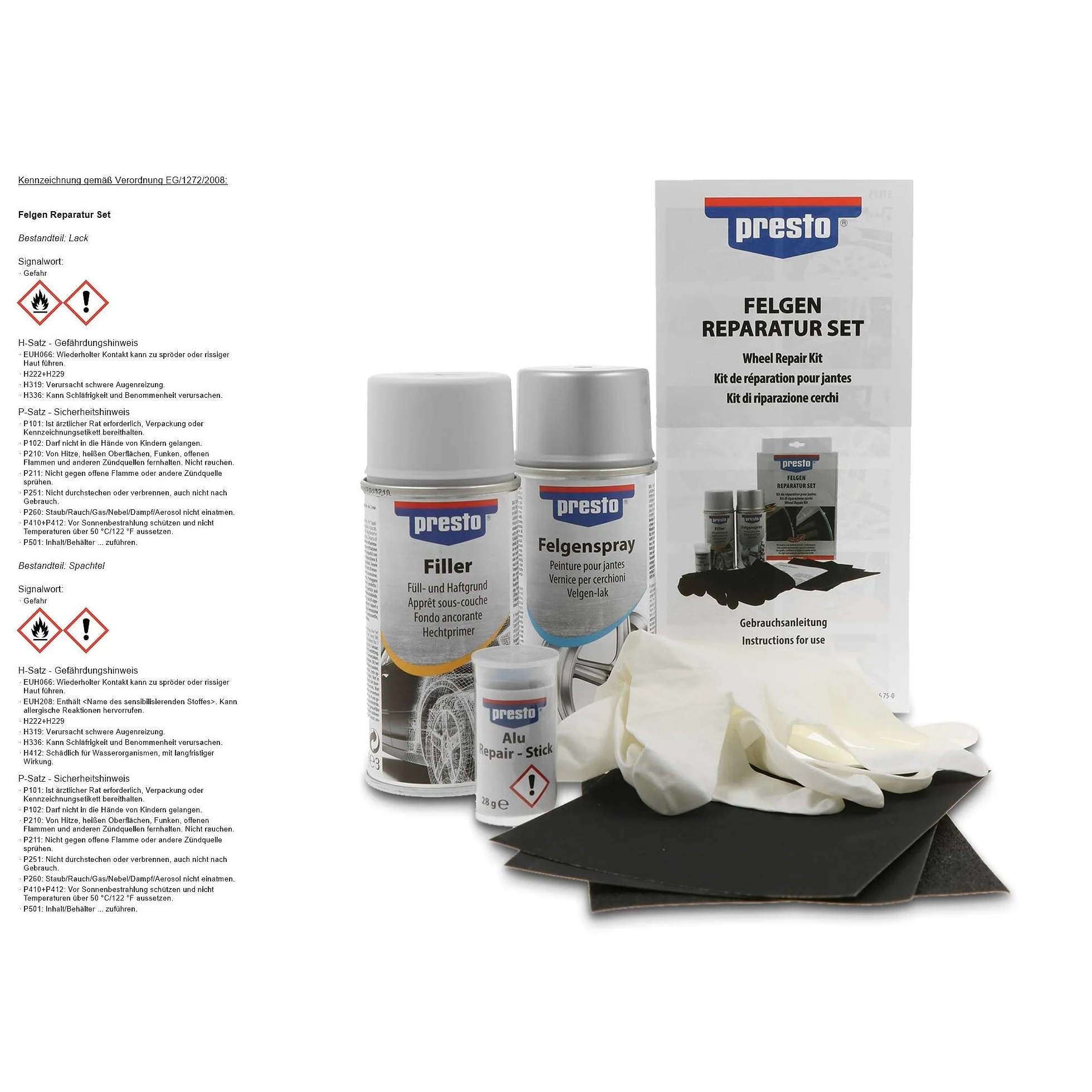 Presto 521171 Kit di Riparazione Ruote