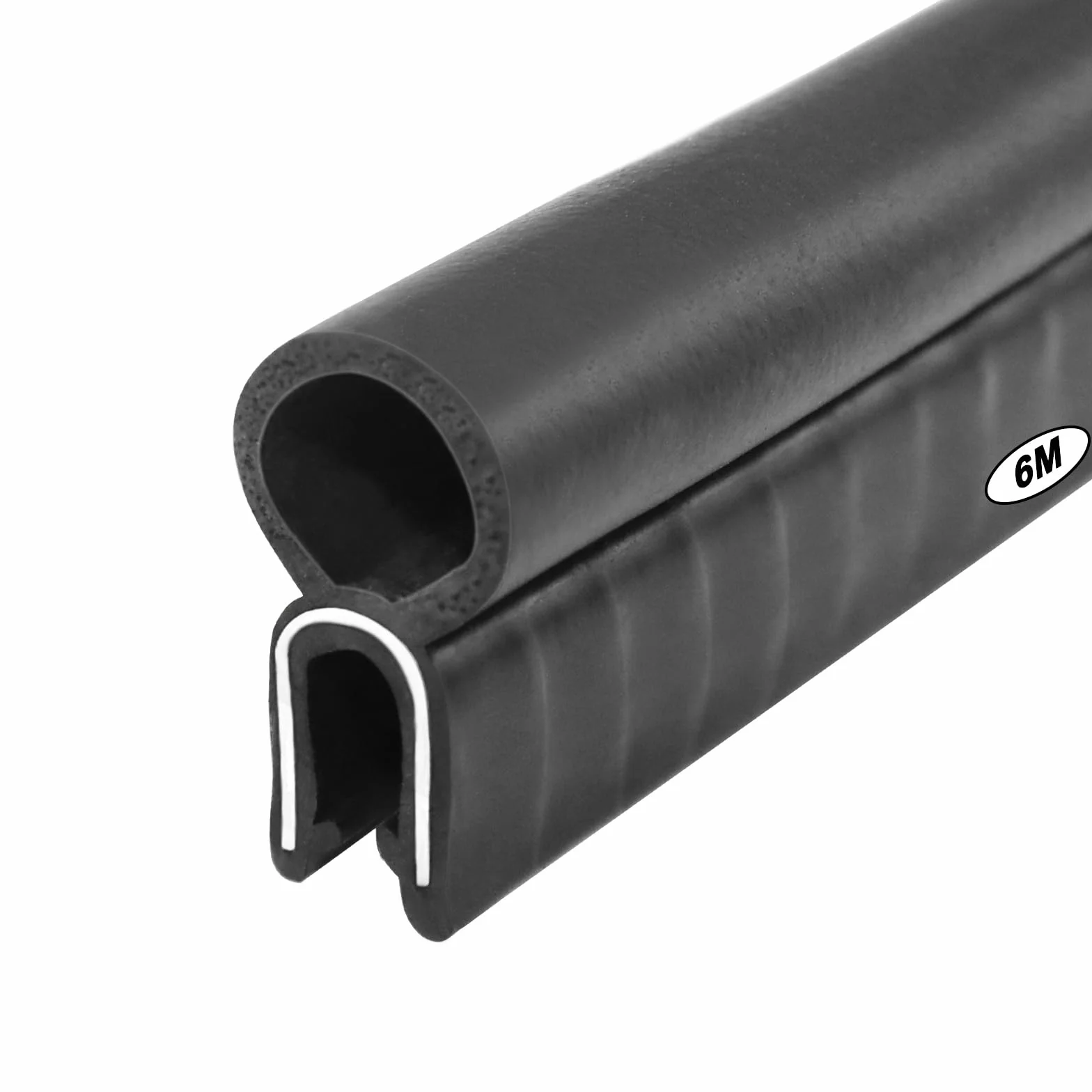 Guarnizione per portiera auto, 6m Guarnizione in gomma per bagagliaio, protezione bordi con guarnizione superiore, per auto, barche, camper, camion e applicazioni domestiche