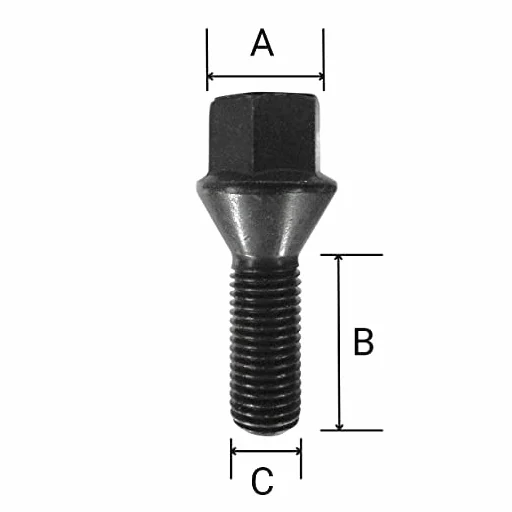 TRACER 20 bulloni per ruota conici 60° M12 x 1,25 28mm compatibili con Alfa Romeo, Peugeot, Fiat, Citroen
