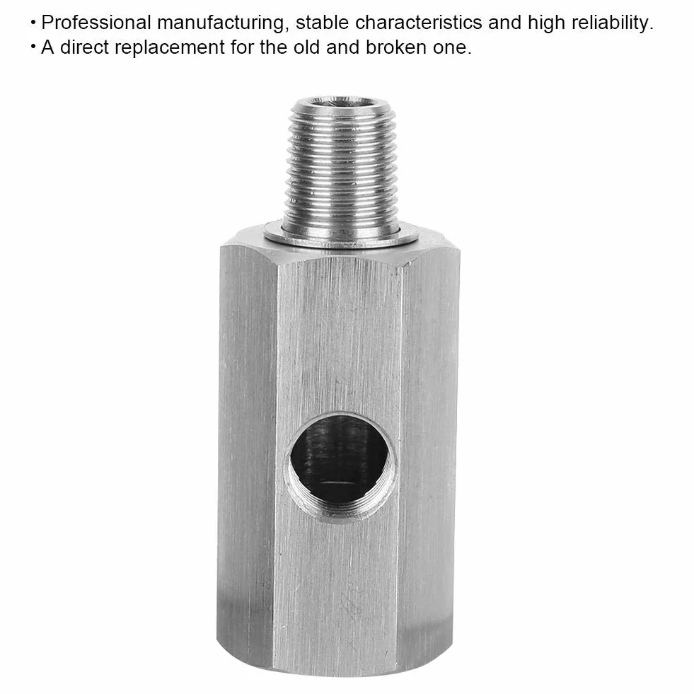 Aramox Adattatore Sensore Pressione Olio Manometro M10 in Acciaio Inossidabile, Tee to NPT Adapter Turbo Supply