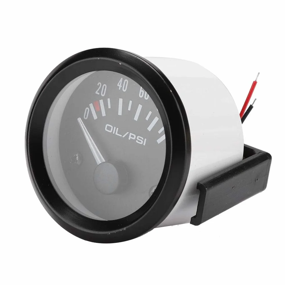 Manometro dell'Olio Elettromagnetico 52mm 12v Kit di Misurazione a Pressione