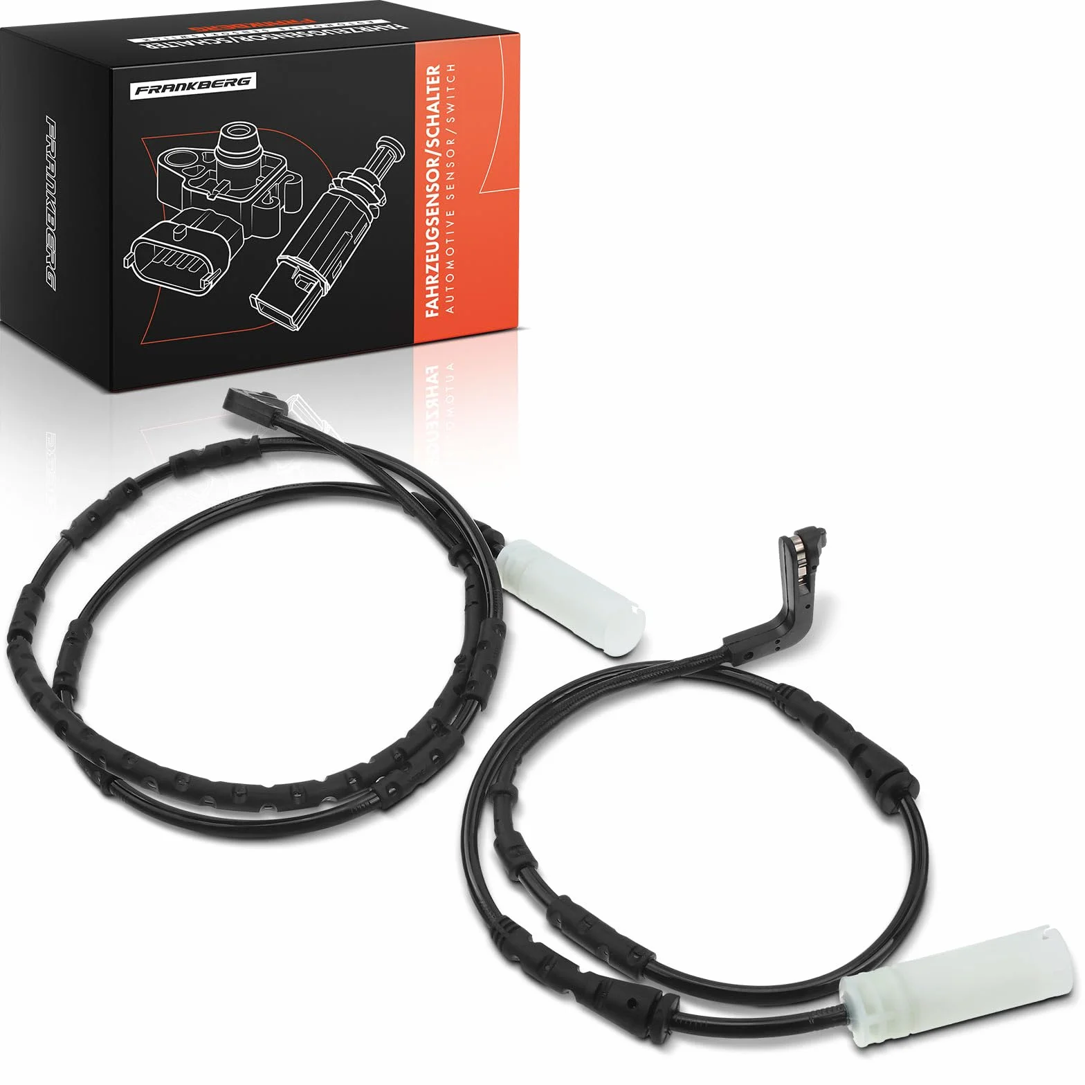 Frankberg 2x Indicatore di usura Usura delle pastiglie dei freni Compatibile con Serie 1 E81 Serie 1 E87 Serie 1 Cabriolet E88 Serie 3 Touring E91 Serie 3 E90 Replace# 34356789439