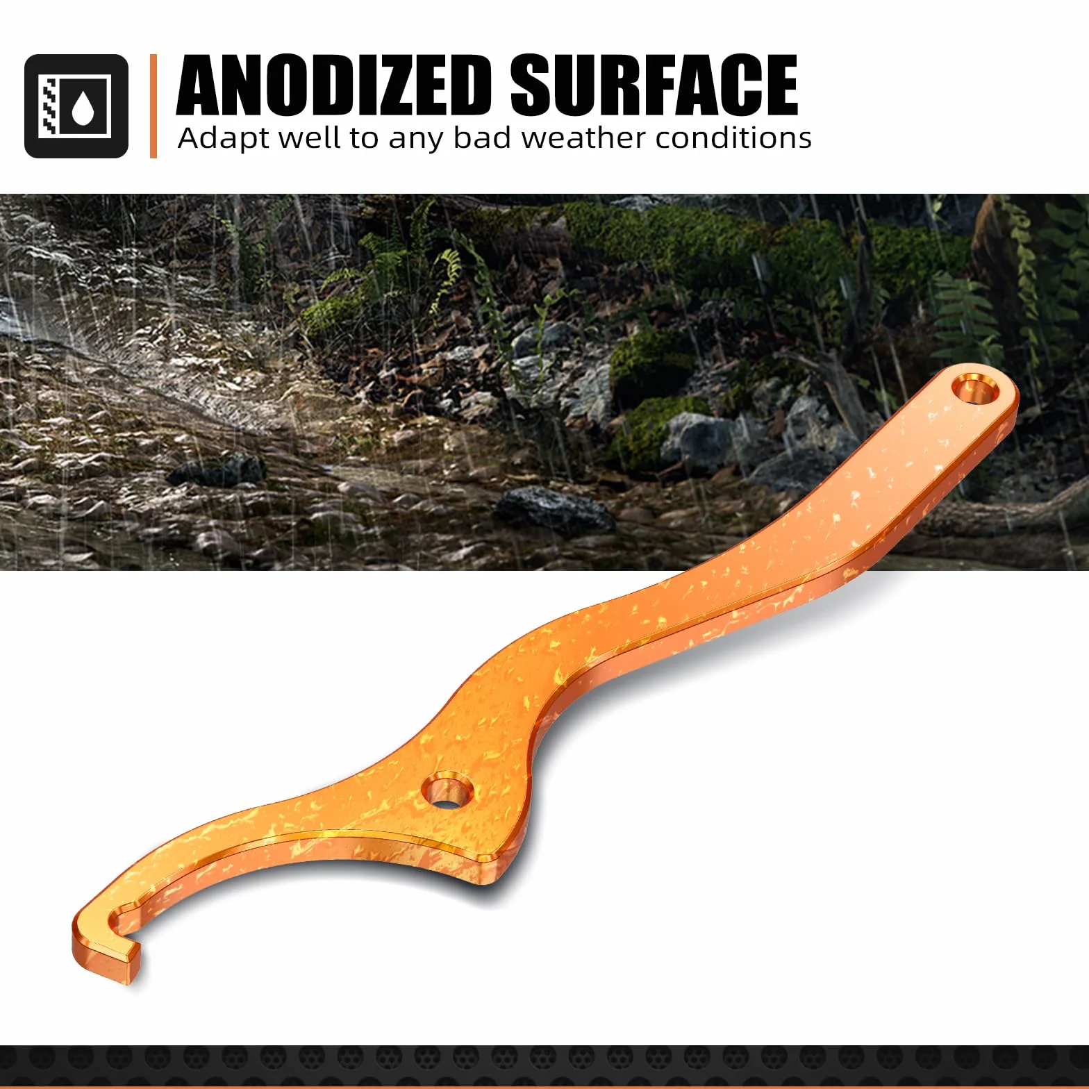 NICECNC Chiave ammortizzatore arancione WP Shock compatibile con KTM 16-22 125-450 SX SX-F XC XC-F 17-22 125-500 tutti i modelli ENDURO, compatibile con Husqvana 125-501 TE FE TC FC TX FX 7-22, vedi