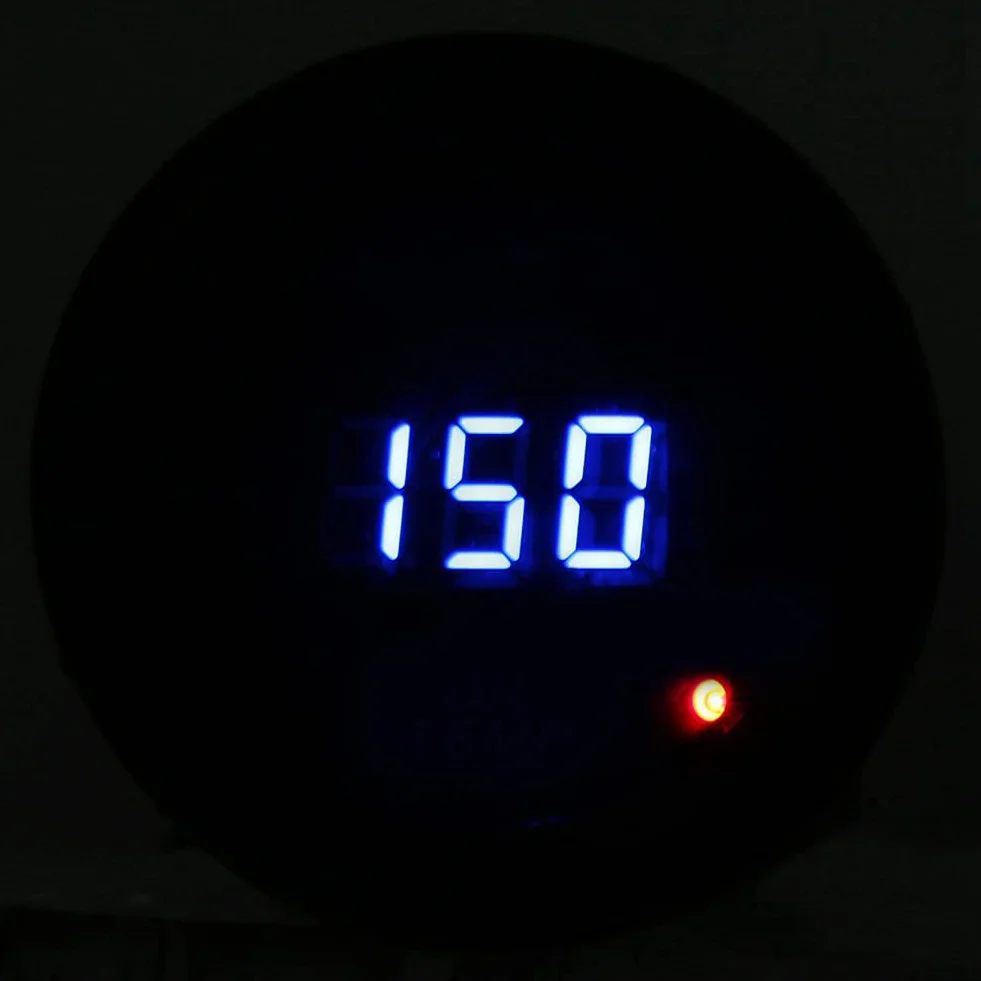 Akozon Termometro Olio 52 mm LED Blu Indicatore Temperatura Digitale per Auto