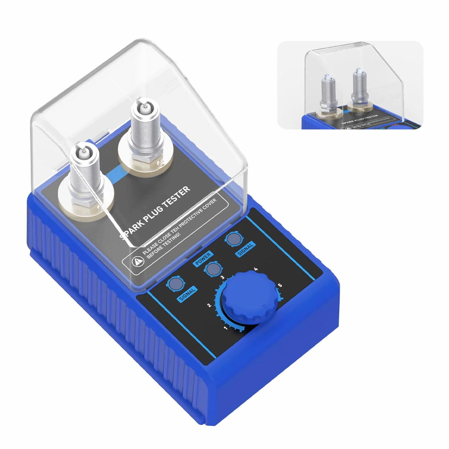 PLAYOCCAR Tester per candele Accensione 220V - Rivelatore Candele per Auto 12 mm, Frequenza Regolabile 0~6000RPM 12 V