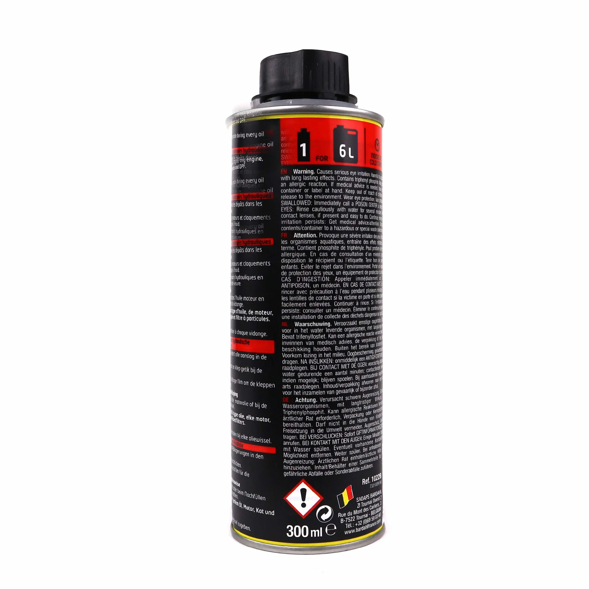 Bardahl - Hydraulic Valve Lifters - Additivo Auto per Punterie Idrauliche, Riduce i Rumori, Pulisce e Ripristina Il Funzionamento delle Valvole, Migliora la Regolarità del Motore, 300 ml