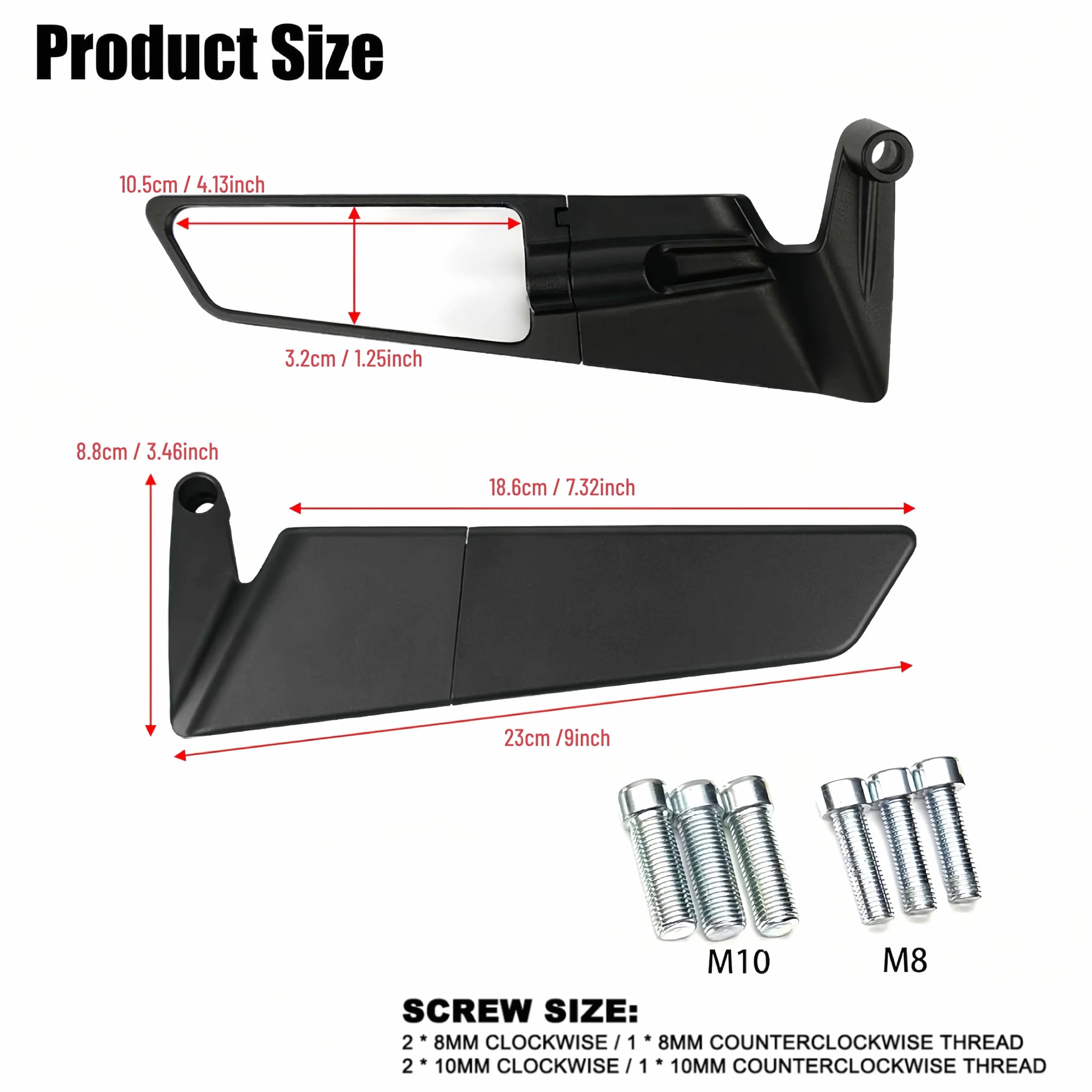 Specchietti Retrovisori Moto Universali Regolabili Z650 Z900 Z1000 Duke 390 790 1290 MT07 MT09