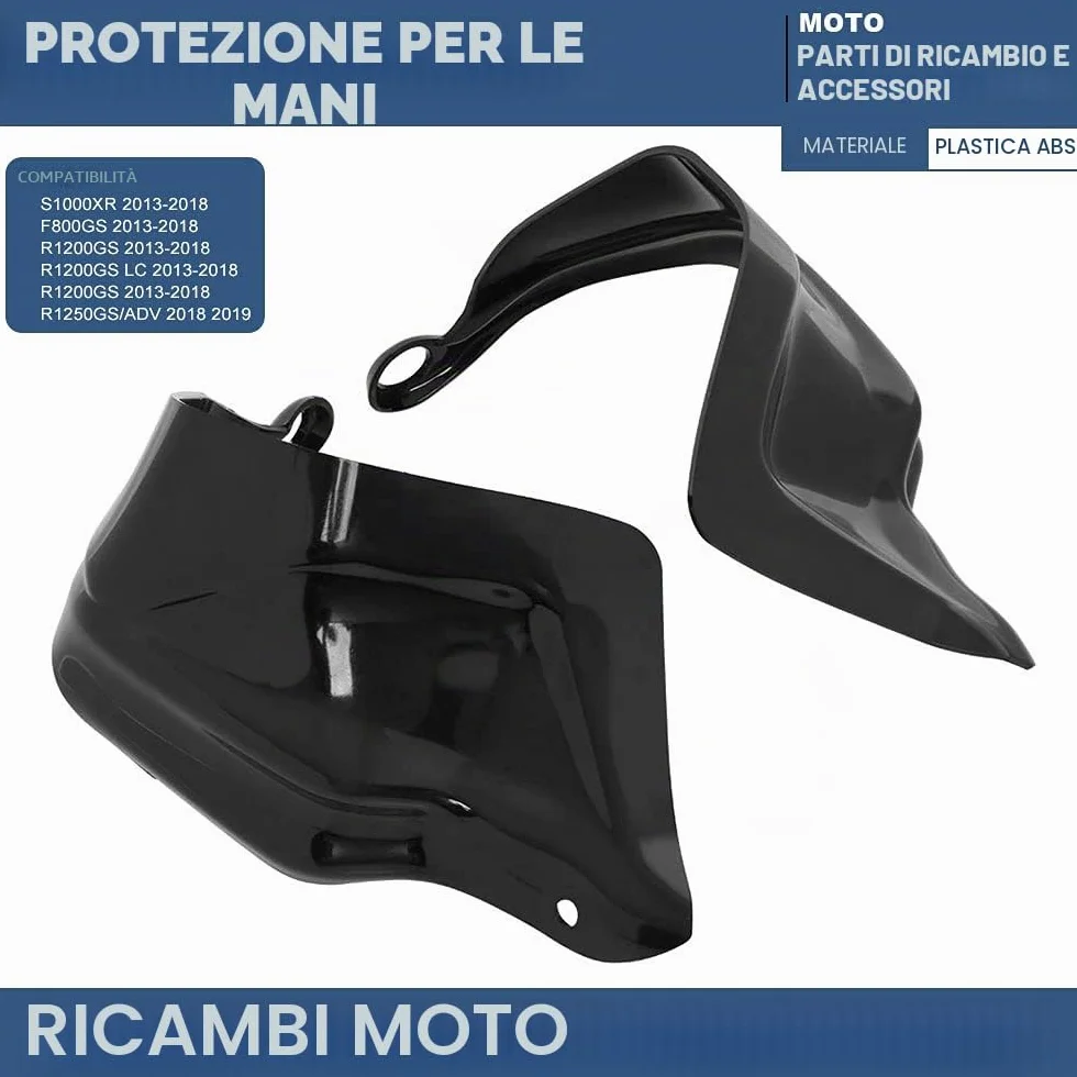 Parabrezza per Mani Moto Protezione Antivento Plastica F800GS R1200GS R1250GS S1000XR G310GS G310R Adventure Nero