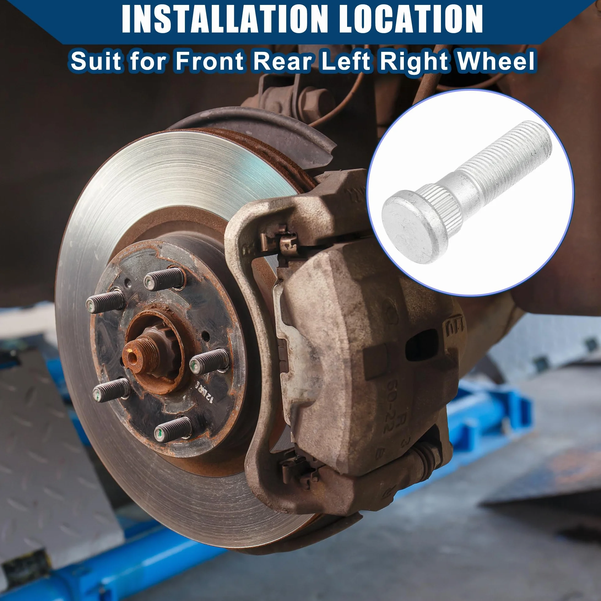 A ABSOPRO No.28365FE001 Bulloni per perno ruota M12-1.25 per Subaru e per Toyota, confezione da 10 pezzi