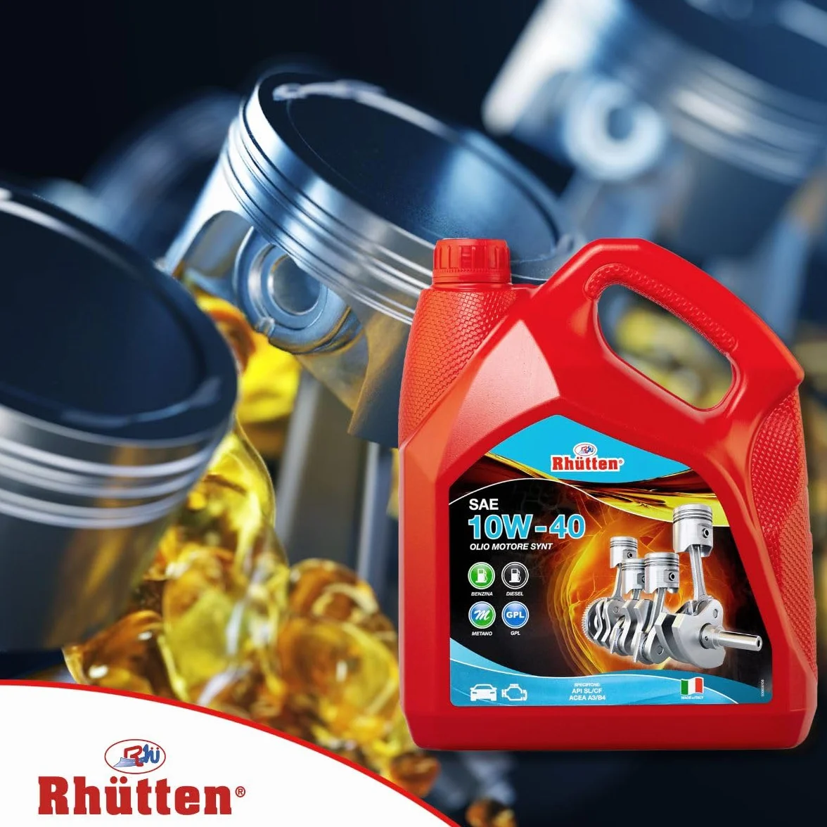 Olio Motore 10W40 Semi Sintetico 4L per Auto, Benzina, Diesel, Gpl, Ibride