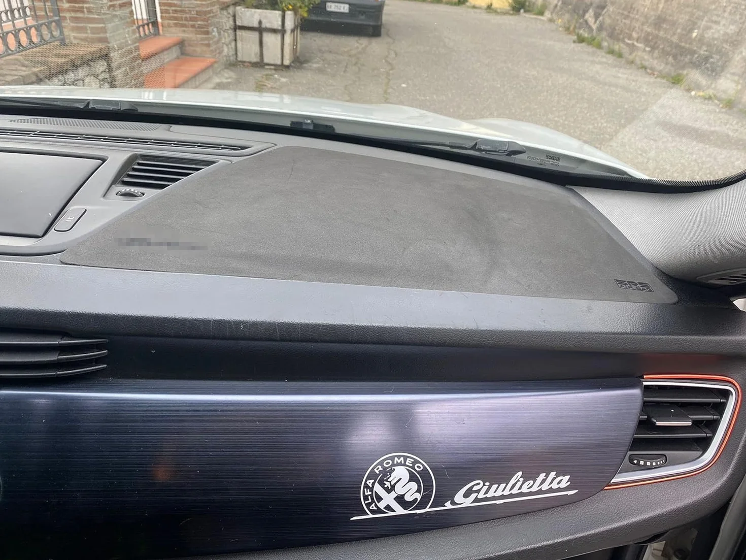 Generico Cover Airbag Compatibile Per Alfa Romeo Giulietta Grigio Nylon Copertura Esterna Completa Per Alfa Romeo Giulietta