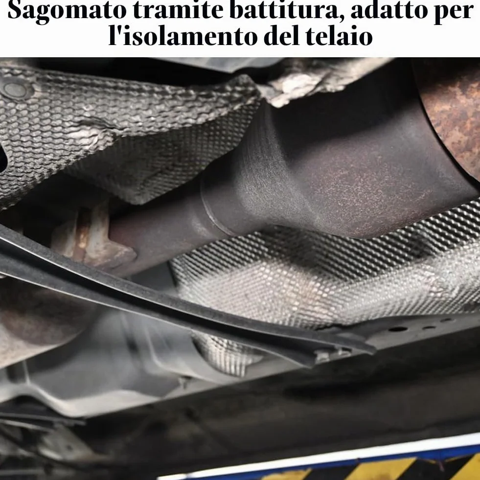 Piastra Termica Isolante in Alluminio, 100x40cm Lamiera di calore goffrata, Paratia Termica Auto per Alte Temperature, Paracalore Termo Isolante per Tubo Scarico Auto Moto