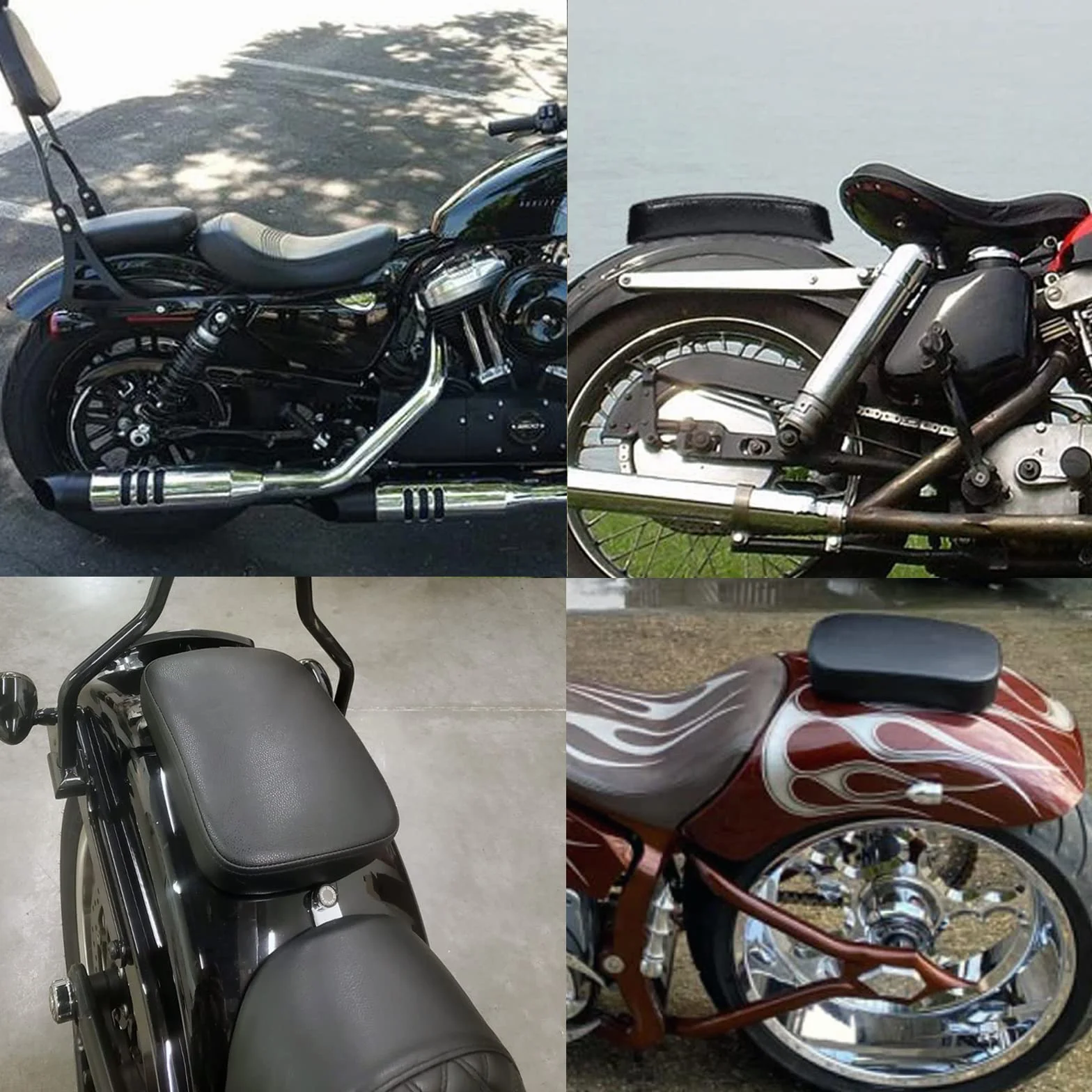 Sedile Passeggero Posteriore per Moto Harley Cruiser Chopper Custom