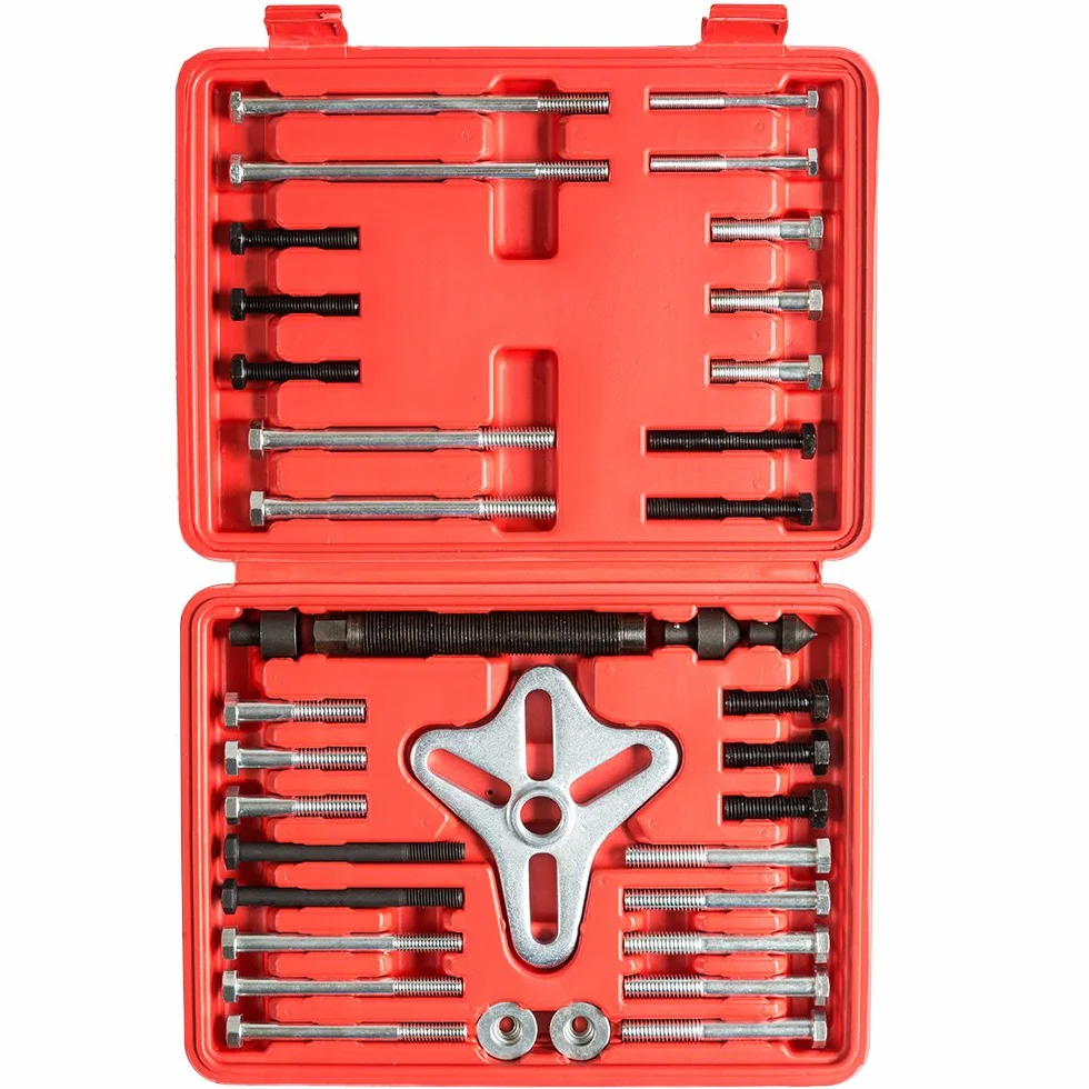 Tectake 46 Pezzi Set Estrattori Volante Kit Sterzo Estrattore Ruota Bilanciamento