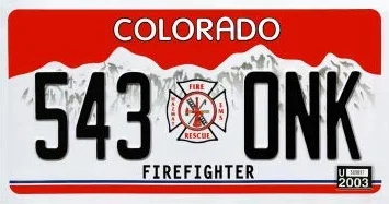 OPO 10 - Set di 7 targhe Metalliche per Auto USA - Repliche di targhe dei Veri Vigili del Fuoco Americani
