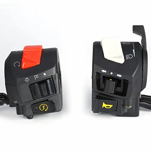 Interruttore manubrio moto 7/8 pollici 12V Comando luci Accensione elettrica