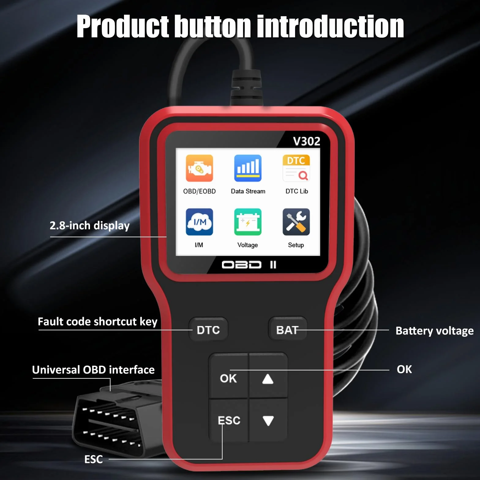 OBD2 Auto Diagnostica Diagnosi-auto Supporta più lingue Diagnostico OBD2 per Multimarca Lettore Errore Motore Auto con Funzioni OBD2 Professionale Diagnostica Per tutti i Veicoli OBDII
