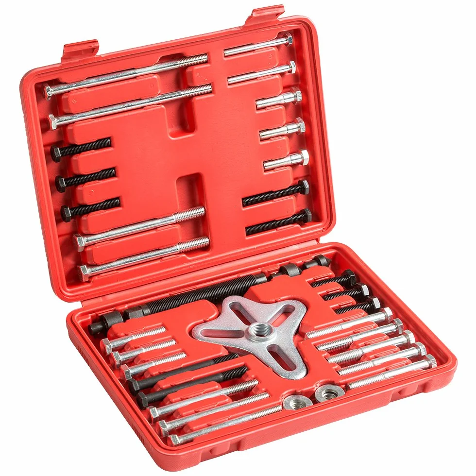 Tectake 46 Pezzi Set Estrattori Volante Kit Sterzo Estrattore Ruota Bilanciamento