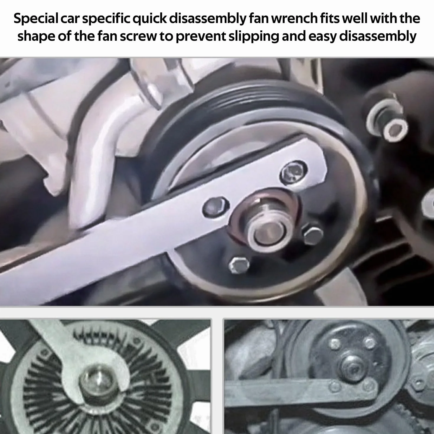 GIONAR Set di attrezzi per la rimozione della frizione della ventola, 32 mm e 36 mm, supporto per pompa dell'acqua e kit di attrezzi per modelli Benz, BMW, Ford, GM, Chevrolet, essenziale per una