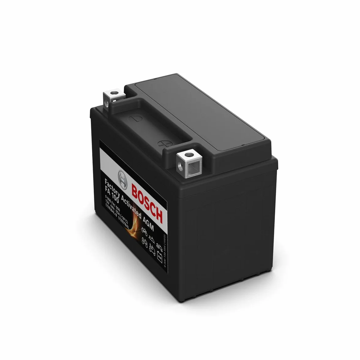 Bosch FA100 Batteria AGM per Motocicli 12V 55A 4Ah Compatibile M4F17 BB4L-B BTB4L