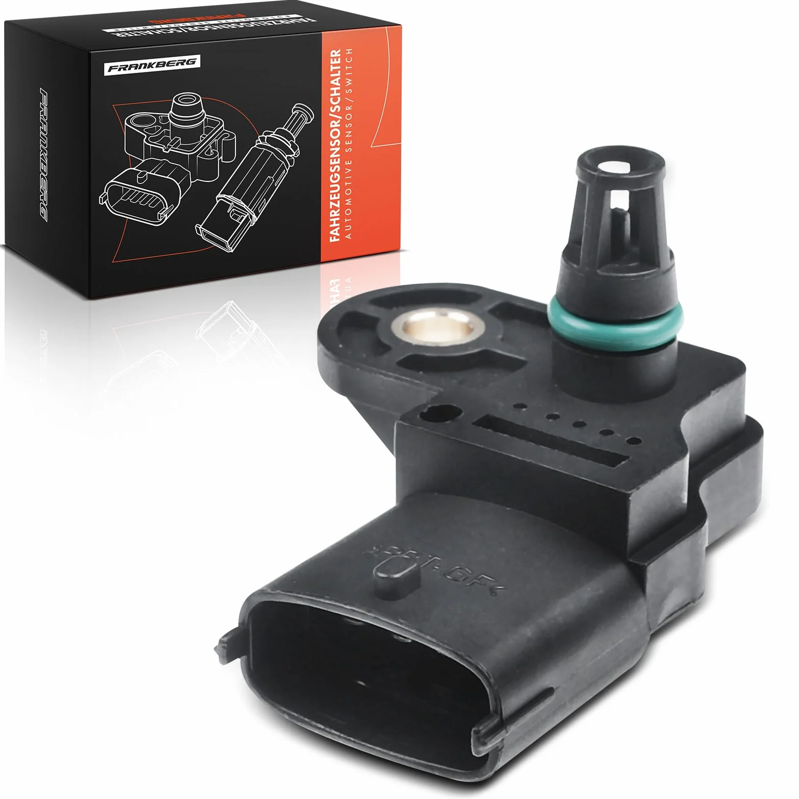 Frankberg Sensore pressione differenziale Pressione gas di scarico 4-Poli Compatibile con 500 312 Punto Evo 199 169 Punto Furgone/Compatto 188 Idea 350 Replace# 46533518