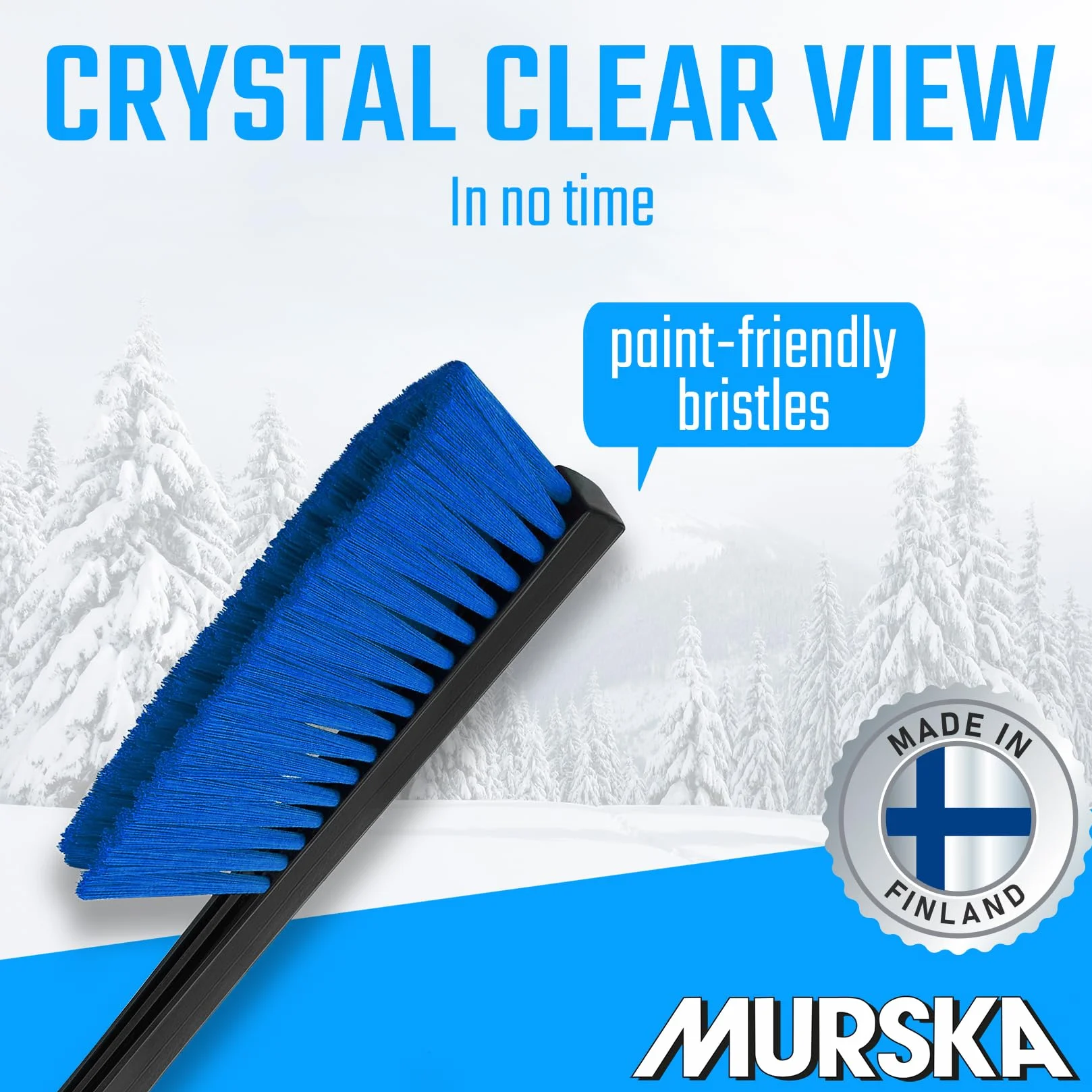 L&P A059-2 Spazzola da Neve Lunga Invernale per Auto 2 Pezzi Nero Blu