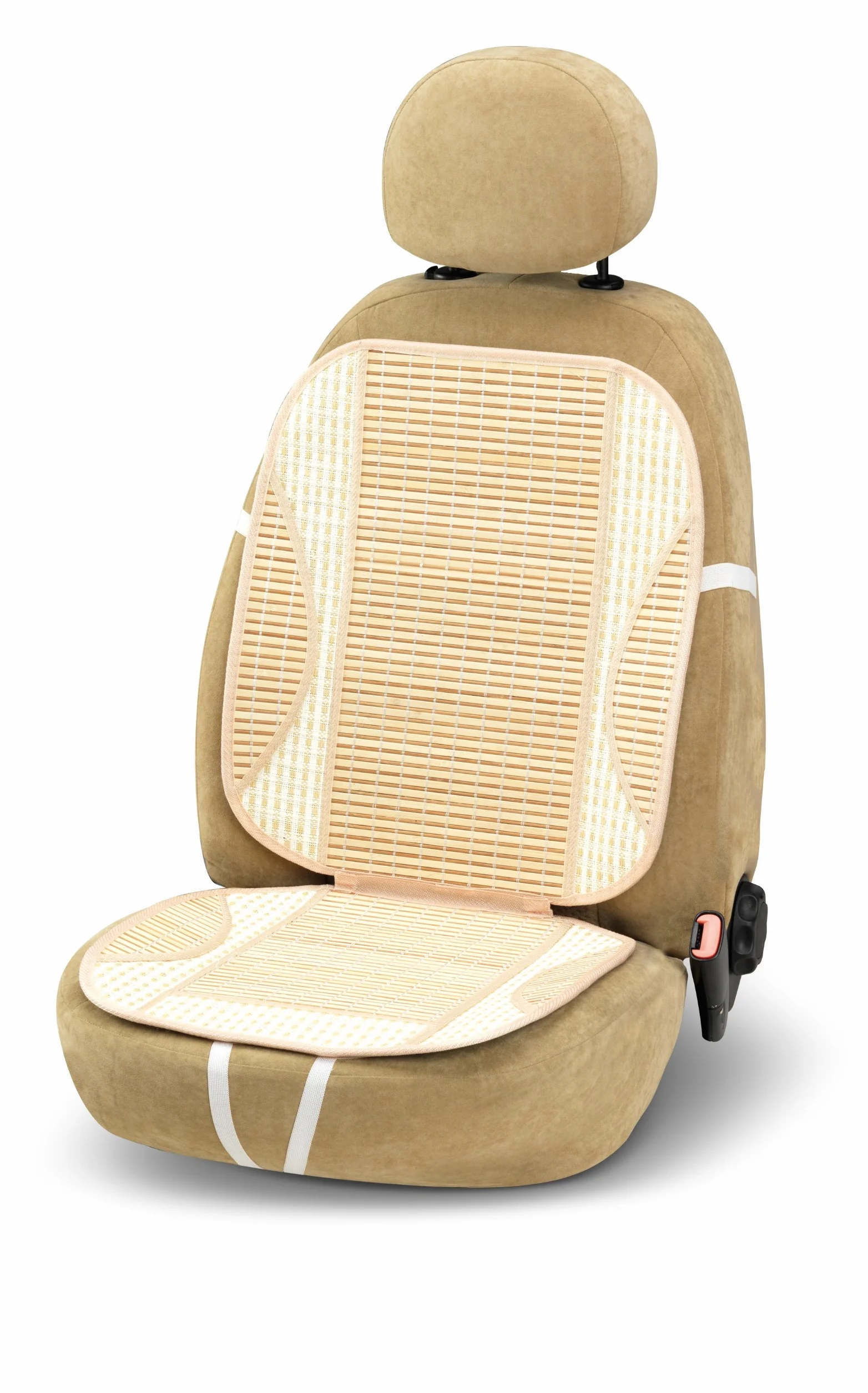 Bottari 12150 Schienale Estivo per Auto Wood Fibra Naturale di Bambù Beige