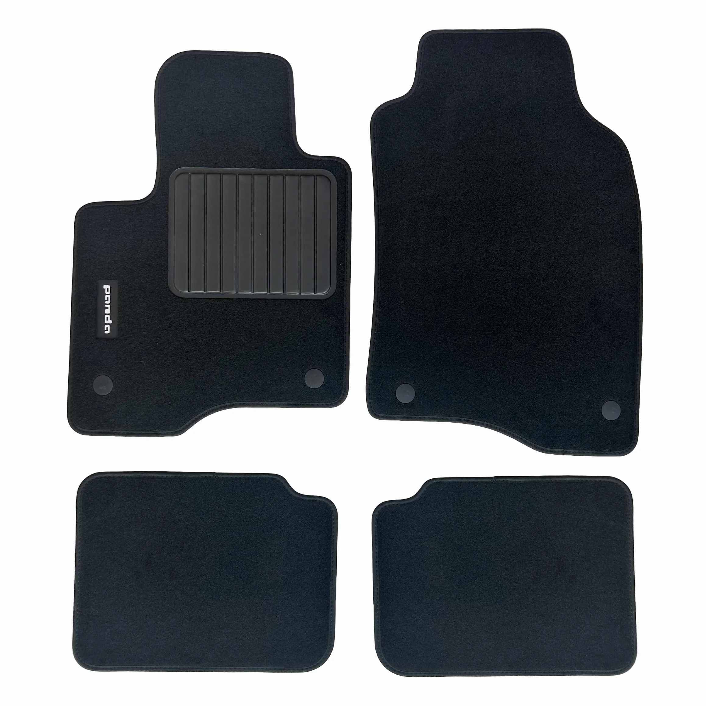 Tappetini Per Fiat Nuova Panda dal 2012, Con Logo Ricamato 2 Pin Di Sicurezza, Alta Qualità, Made In Italy.