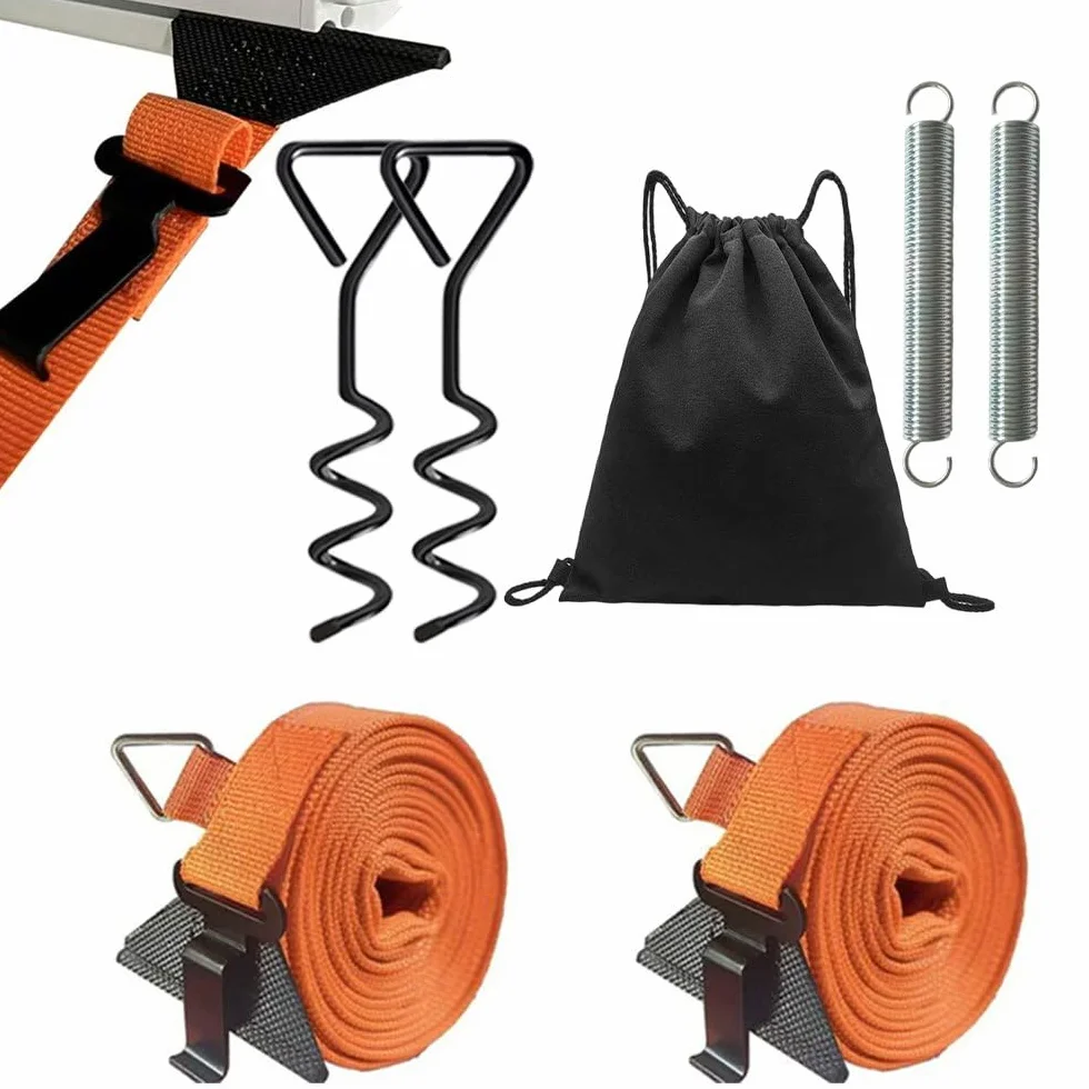 Tiranti Antitempesta per Tendalino Camper Auto Hold Down Side Kit con Corda