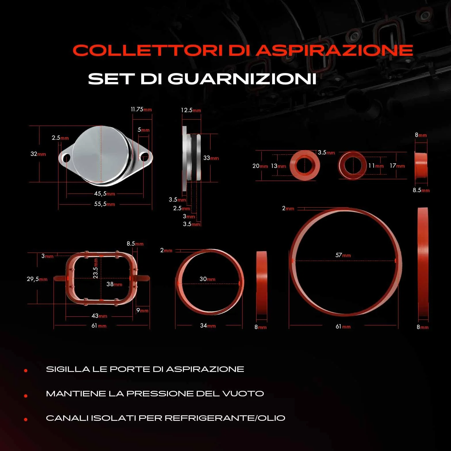 Frankberg Condotto di aspirazione Alimentazione carburante Diesel Compatibile con Serie 1 E87 2.0L Serie 5 E60 3.0L X5 E70 3.0L