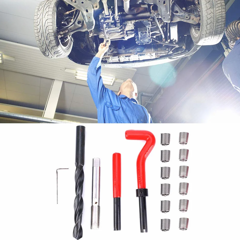 Helicoil M12x1.5 Kit riparazione filettatura femmina inserti filettati 17 pezzi