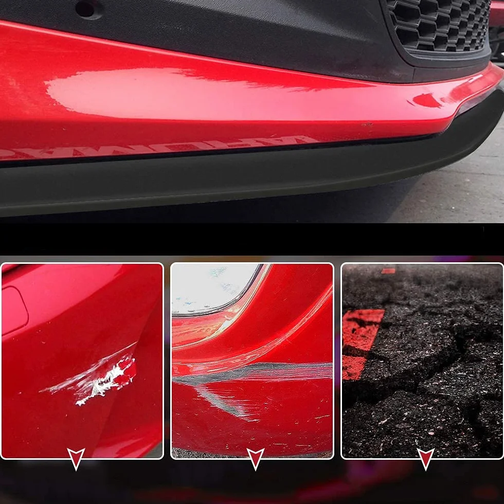 Spoiler Anteriore Universale Rubber Bumper Lip Gomma Paraurti Autoadesivo 2.5M