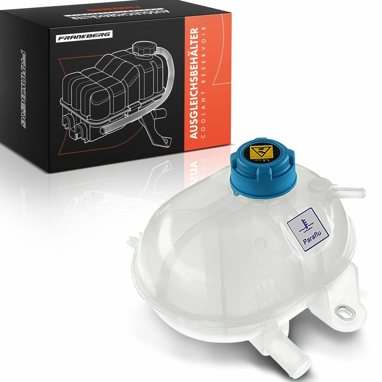 Frankberg Serbatoio di Espansione Refrigerante Intestazione Serbatoio Raffreddamento Compatibile con KA RU8 1.2 169 1.2 169 1.1 169 1.2 4x4 169 1.2 Natural Power Replace# 51956876