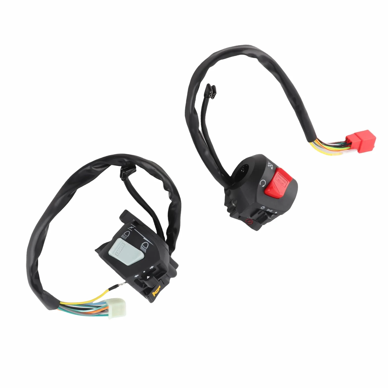 Comandi Moto Manubrio Interruttore Luce Segnale Svolta Corno Universale 2pcs